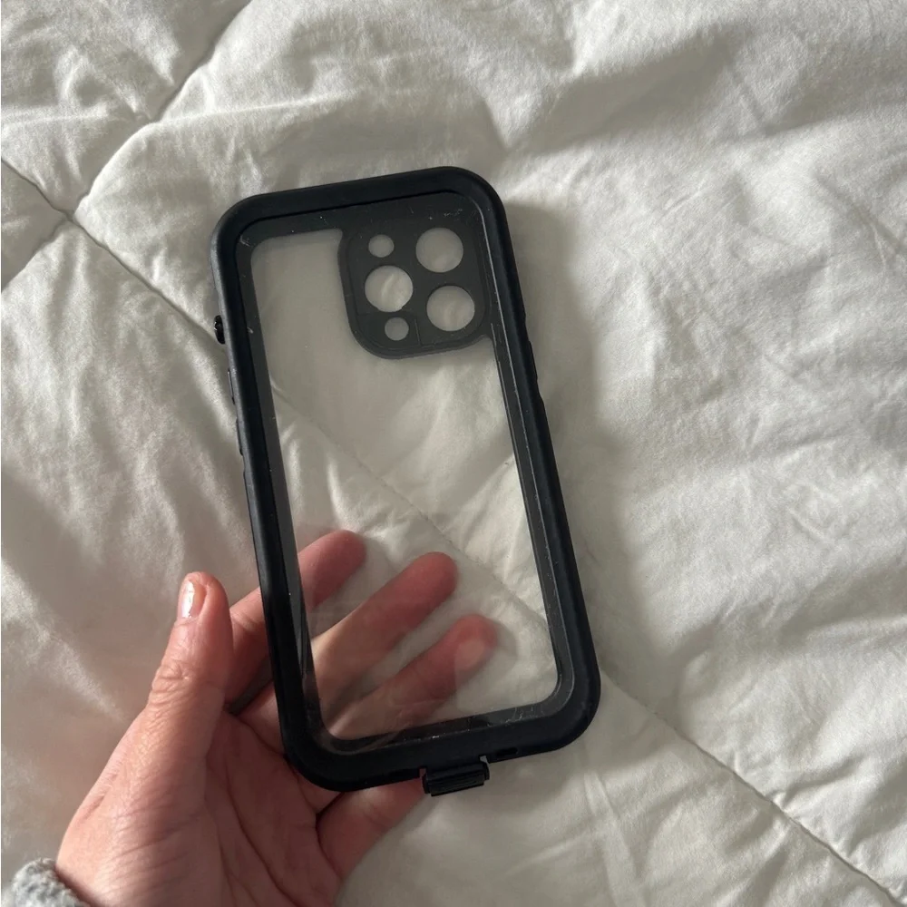 Rugged Two-Piece Clear iPhone Case - Black Protective Border Heavy Duty